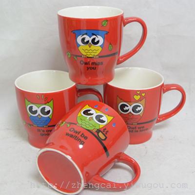 Cartoon owl pattern poaching cup, coffee cup