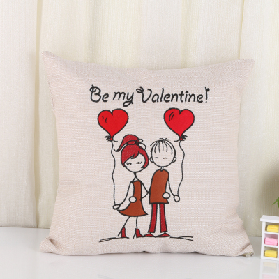 A couple of embroidered pillow cushion cover bed sofa pillow cushion cover set
