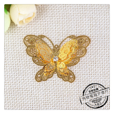 Small Butterfly Wilhelmy Metal Laminate DIY Antiquity Hair Clasp Hair Accessories Headdress Accessories Material