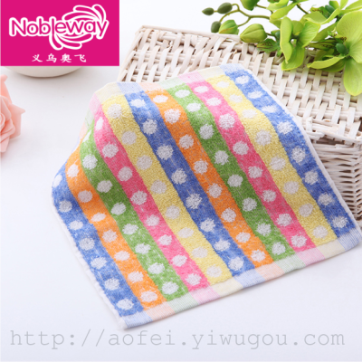 Cotton Jacquard Mixed Color Pattern Square Towel Children Baby Face Towel Cleaning Towel Hand Towel Wholesale