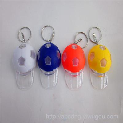 Keychain LED football hat flash gift gift factory direct sales