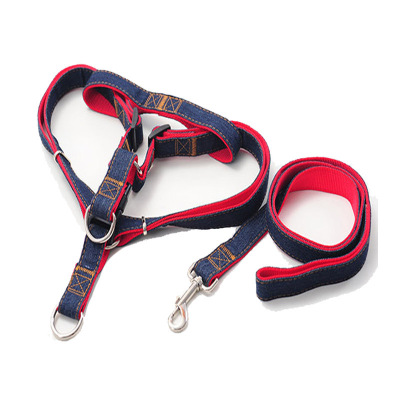 Denim Dog Chain Dog Rope Dog Collar Leash Chest Strap Pet Supplies