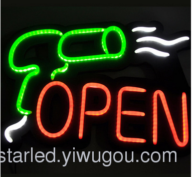 LED NEON SIGN neon light billboards barber shop neon OPEN