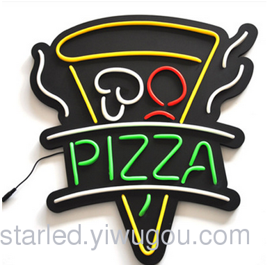 LED neon light emitting billboard pizza flexible neon signs pizza