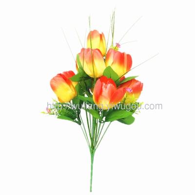 Manufacturers selling high popular simulation plant interior decoration 10 roses tulips