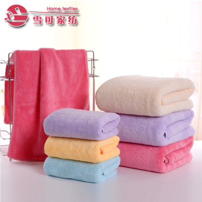 Coral fleece microfiber plush soft absorbent thickened adult children gift towel bath towel suit