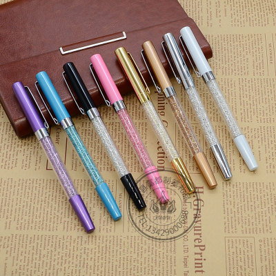 The new factory direct custom color metal pen pen pen writing special crystal gifts