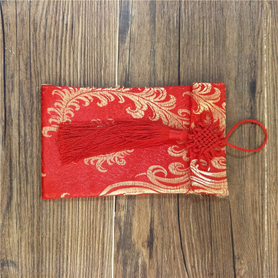 Cloth silk Brocade red envelope custom wedding supplies wedding fruit tray change bag