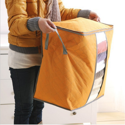 Non-Woven Quilt Bag Bamboo Charcoal Clothes Case Color Clothing Storage Bag Bamboo Charcoal Clothing Storage Bag