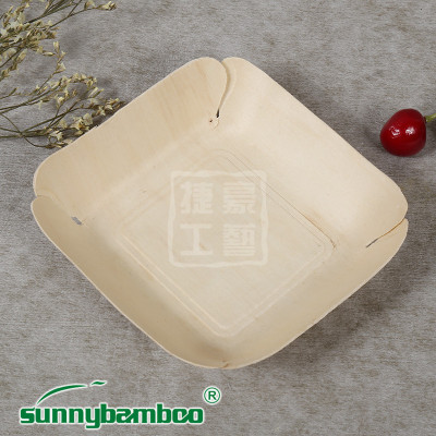 QXH petal dreams disposable plate cake plate wood plate China environmental protection