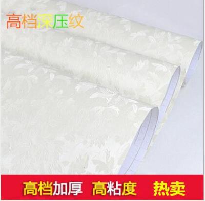 Thickened self - adhesive which wallpaper with deep embossed European style background wall for living room and bedroom is waterproof