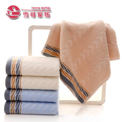 Cotton adult couple water soft towel thick dark wheat jacquard wedding gift towel special promotions