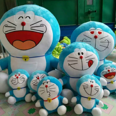 A Doraemon jingle cat plush toy doll machine cat pillow large light colorful music doll