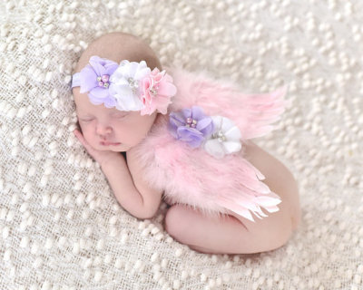 New European and American Handmade Lace Headband and Angel Feather Wings Baby Photo Props Baby Fashion Decoration