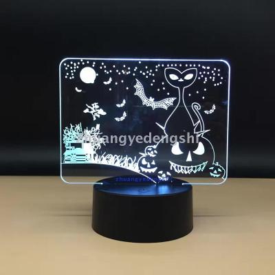 3D LED Table Lamps Desk Lamp Light Dining Room Bedroom Night Stand Living Glass Small Modern Next halloween  50