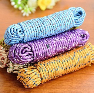Bold multifunctional clothesline drying PP portable travel multicolor woven rope can be customized