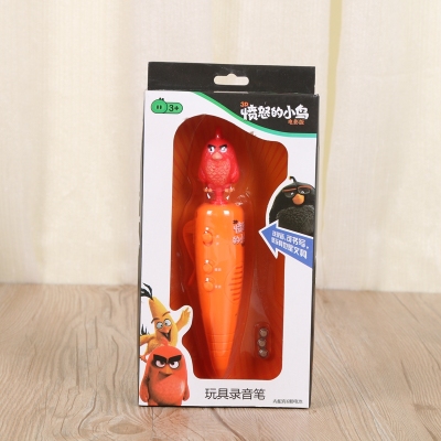Angry birds recording pen, children's recording pen, writing and recording toy carrot pen.