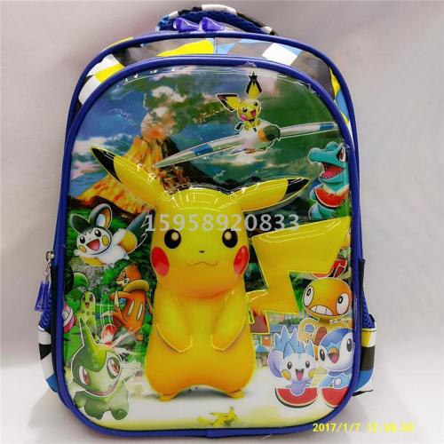 Factory Direct Schoolbag Backpack Cartoon Bag Backpack 3D Bag Children Bag Student Bag Gift Bag Trolley Bag