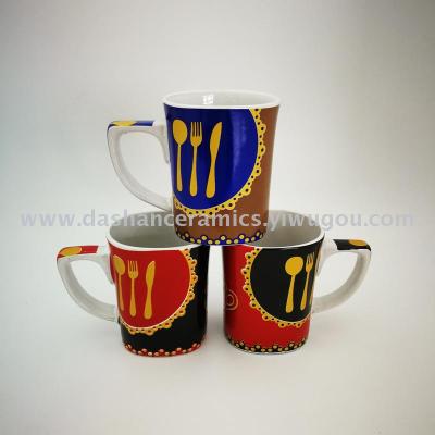 Four coffee cup gift customized advertising gift pattern ceramic mug cup