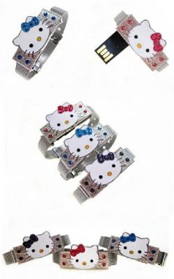 Factory direct metal cartoon Hello Kitty jewelry U disc bracelet bracelet U tray KT