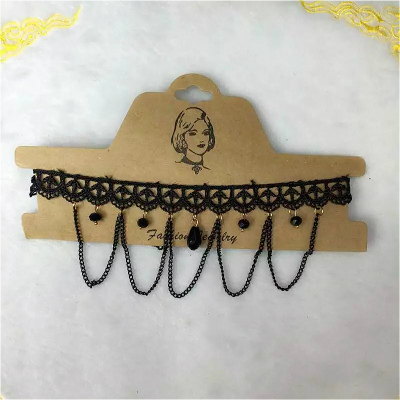 European and American fashion lace chain necklace Necklace lady air personality