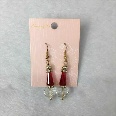 Fashion crystal with clear crystal ladies temperament pagoda all-match Earrings