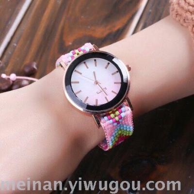 2017 the latest national wind knitting watch Bohemia wind bead children table