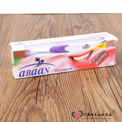 Direct manufacturers ABAAN fluoride whitening toothpaste toothbrush suit toiletries