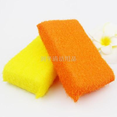 Hair Breaking 2 Pieces Card Set Cleaning Sponge Brush Washing Brush Sponge Dishwashing Kitchen Cleaning Supplies