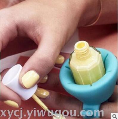 Hot nail set of wearable silicone oil bottle bracket houseware beauty artifact