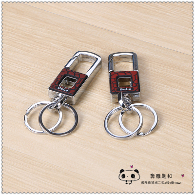 Stainless steel shackle metal key chain