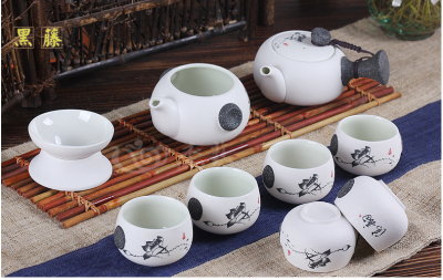 Jingdezhen 10 snowflake porcelain Kung Fu tea gift boxed ceramic gifts promotional gifts factory direct