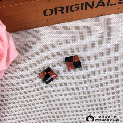 Matsushi time precious stone base mount stick handmade materials jewelry accessories ring surface semi-precious stone
