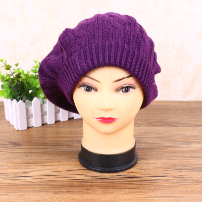 Hot shot painter hat manufacturers direct shot \"women berets warm knitted hat wool hats