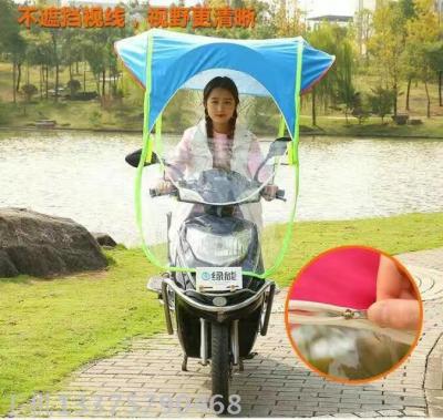 Electric vehicle sunshade awning sun windshield poncho car battery to scooter umbrella
