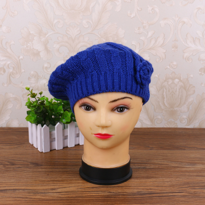Manufacturer direct shot fashion women beret painter hat warm knitted hat wool cap