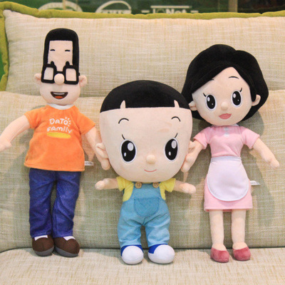 Plush Doll energy-saving apron mother of a family of three gifts