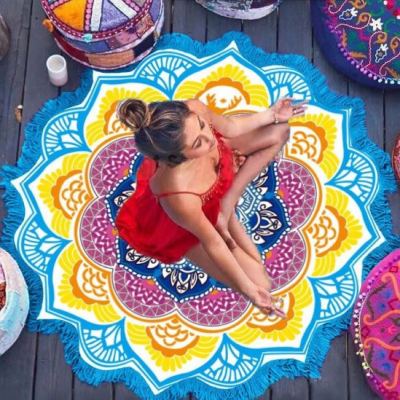 Export polygon beach towel round towel fabric the strange new creative products.