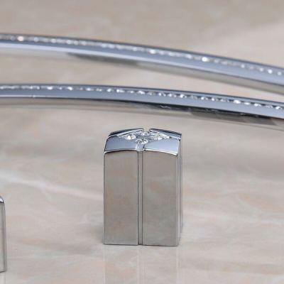 Modern minimalist style furniture cabinet wardrobe drawer zinc alloy handle with diamond chrome handle