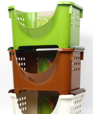 Stacking storage basket multifunctional rack storage rack basket of fruits and vegetables