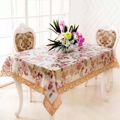 PVC gilding lace frosted printed tablecloth square tablecloth rectangular tablecloth