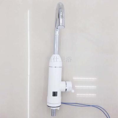 Digital display electric heating water tap hot kitchen electric water heater temperature display chrome finish