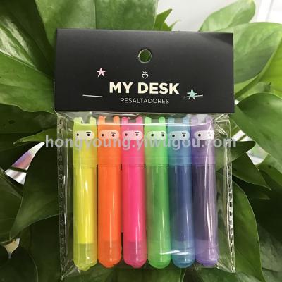 Mini rabbit highlighter pen cute pen gift pen a variety of customized