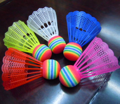 Color ball, head, plastic, badminton, multicolor, optional, big head, plastic toy, ball