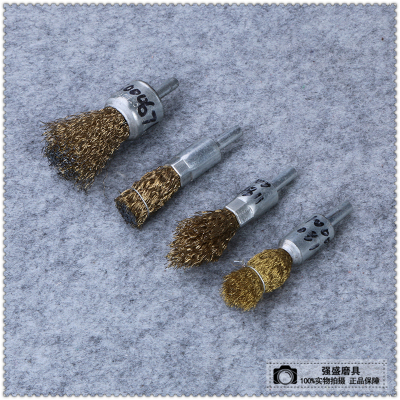 Wire brush polishing head electric brush cleaning, rust removal, burr removal and polishing with handle