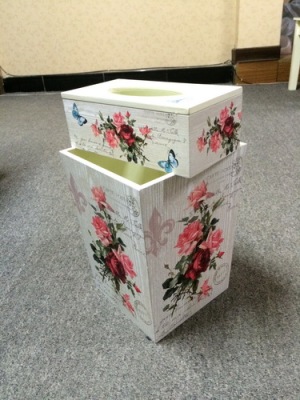 Trash Can + Tissue Box Set (MDF)