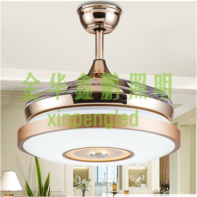 Simple European stealth fan light remote control inverter LED light fan