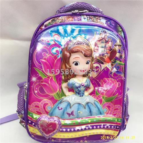 Factory Direct Sales Schoolbag Backpack Cartoon Bag Backpack 3D Bag Children‘s Bags School Bag Gift Bag Trolley Bag