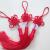 Factory direct Chinese six intertwining of white jade pendant bamboo wine Chinese red rope knot