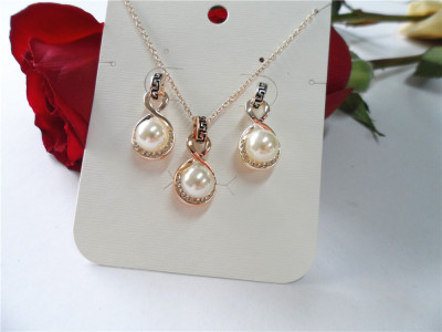 Factory direct European and American fashion alloy earrings necklace accessories